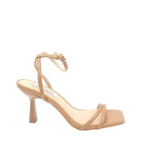 NEW Steve Madden Key Sandal Heel Nude Square Toe Women's 9 MSRP $70